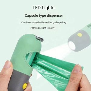 Portable LED Light Pet Dispenser with Biodegradable Pet Toilet <b>Bag</b> Garbage Bin Toilet <b>Cleaner</b> Made of Plastic - Product Image 2