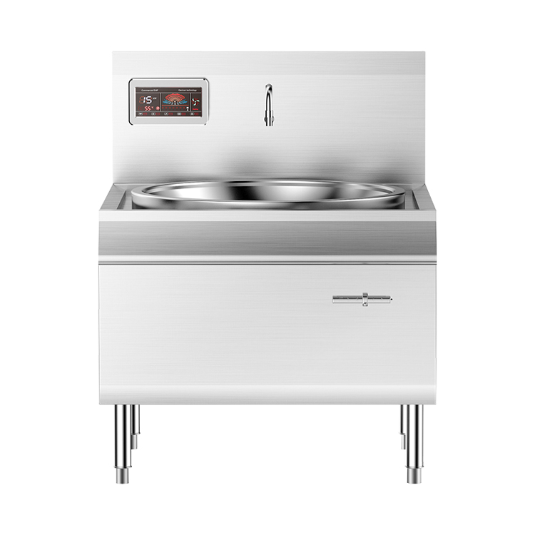 Factory Supply 20KW Stainless Steel Single Burner Big Wok Commercial Induction Big Wok