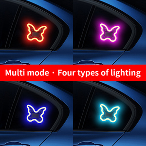 Lámpara LED de Ambiente para <span class=keywords><strong>Interior</strong></span> de Coche con Forma de Mariposa, Decoración Luminosa para Ventana, Luz LED de Neón para Automóvil, Ajuste Universal - Product Image 5