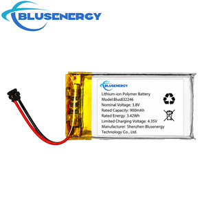 Batería de Polímero de Litio Recargable de 3.8V 900mAh, Celda de Bolsa LiPo para Dispositivos Inteligentes, Electrónica Portátil y Equipos Médicos - Product Image 1