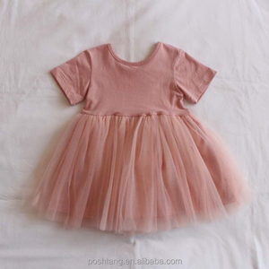 Abito tutu personalizzato <span class=keywords><strong>per</strong></span> bambina con maglia morbida e maglia in <span class=keywords><strong>cotone</strong></span> a maniche corte con fodera <span class=keywords><strong>per</strong></span> ragazze - Product Image 2