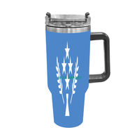 Gobelet isotherme 40 oz avec drapeau d'Haïti, en acier inoxydable à double paroi, anti-fuite, pour boissons chaudes et froides, thé et eau