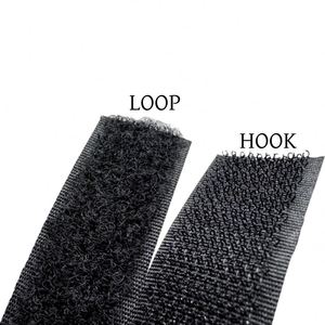 Bande auto-agrippante noire de 20 mm, auto-adhésive, pour vêtements - Product Image 2