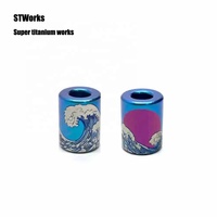 STWorks GR5 CNC Alliage de titane 89% Perle de fixation pour couteau EDC en paracorde, accessoire de montage durable