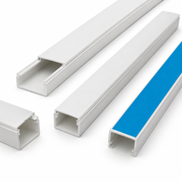 Goulotte de câblage PVC 60x40mm pour l'organisation des câbles en surface dans les salles de surveillance CCTV et les projets de systèmes de sécurité