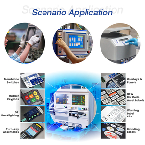 Không thấm nước Bàn phím thiết bị chuyển mạch Silicone nút PET/PC LED Đèn nền điện dung màng điều khiển chuyển đổi - Product Image 5