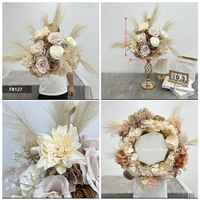 Boules de fleurs artificielles modernes et réalistes en soie pour centres de table de mariage et décorations de chemin de cérémonie pour la Fête des Mères - Taille personnalisable, légères