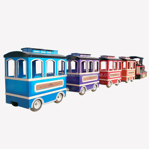 Funfair Rides Kids 24 Seats Amusement Park Rides Trackless <b>Train</b> Mall <b>Train</b> <b>Mini</b> Trackless <b>Train</b> For Sale - Product Image 4