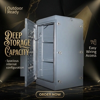 Armoire de serveur de centre de données en acier 20U sur pied, étanche à la pluie et à la poussière, sur mesure, en stock