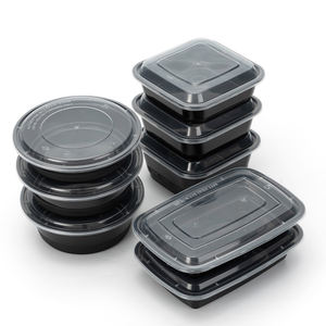 Tedarikçi mikrodalga güvenli şeffaf plastik gıda hazırlık kapları istiflenebilir dikdörtgen tek kullanımlık erişte suşi hamburger bebek maması - Product Image 4