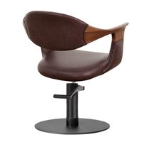 Fauteuil de salon inclinable en cuir marron chocolat, durable, pour le coiffage et la beauté des femmes, réglable pour une utilisation en salon de beauté