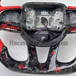 Le volant de direction en cuir perforé en fibre de carbone forgée le plus populaire pour Dodge Challenger - Product Image 5