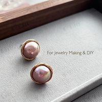 Perles pour l'artisanat, perles baroques naturelles roses et violettes, perles en vrac de 8 à 10 mm, texture crêpe, perles pour la fabrication de bijoux, vente en gros