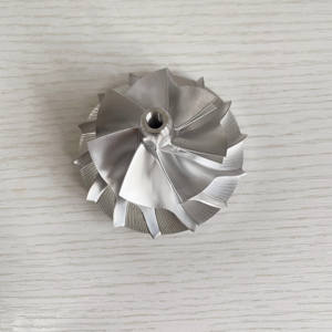 PTE55 55.00/76.20mm A22255-102.<span class=keywords><strong>Rev</strong></span> 0 00411 7 + 7 lames, fraisage en pointe, turbocompresseur fraisage/aluminium 2618/roue de compresseur à billettes - Product Image 1