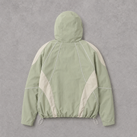 Blouson Bomber Sportif 2026 Dernière Collection, Blocs de Couleurs, Capuche Ajustable, Fermeture Éclair Intégrale, Poches Zippées, Léger Printemps, Style Décontracté Urbain