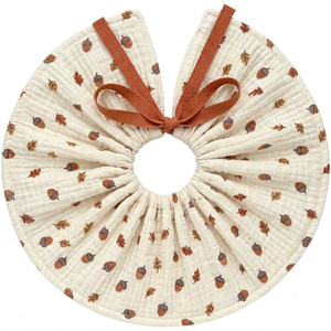 Bavoir pour bébé en mousseline de coton douce, à volants 360 degrés, pour nourrissons, serviette anti-bave, personnalisable, faible MOQ, OEM ODM, usine avec 15 ans d'expérience - Product Image 3