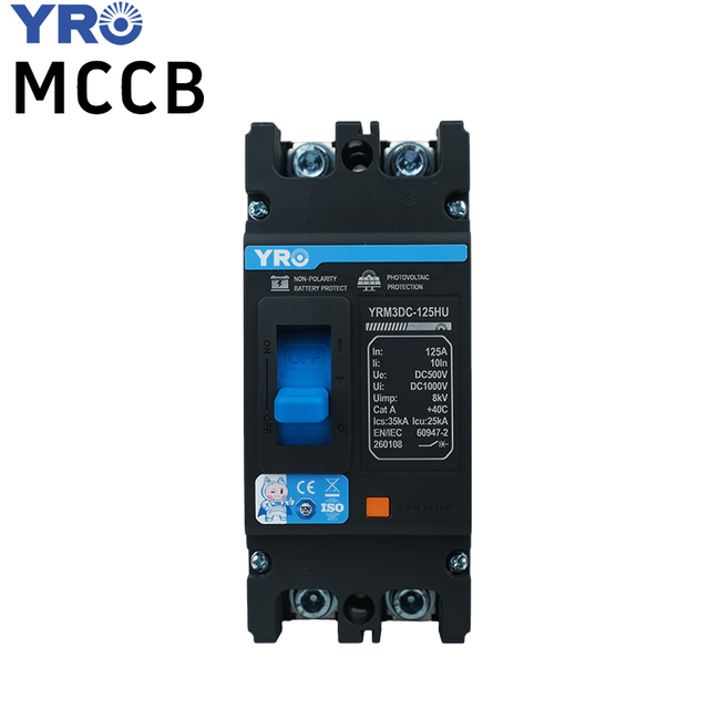 YRO Factory Direct Sales Solar Molded Case Circuit Breaker MCCB Reliable DC Circuit Protection for Distribution Box