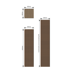 Panneaux acoustiques en <span class=keywords><strong>bois</strong></span> à lattes, design européen, finition <span class=keywords><strong>bois</strong></span>, insonorisés pour mur de salon - Product Image 2
