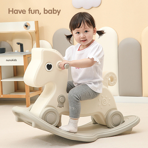 Kuda bayi hewan <span class=keywords><strong>2</strong></span> In 1 kuda goyang, bahan plastik tahan lama balita kuda goyang - Product Image 3