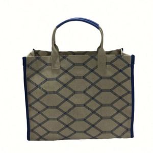 Sac fourre-tout en toile blanche robuste pour femme, imperméable, réutilisable, avec poignée en ruban, insert tissé mignon, pour le quotidien, le shopping et la plage - Product Image 3