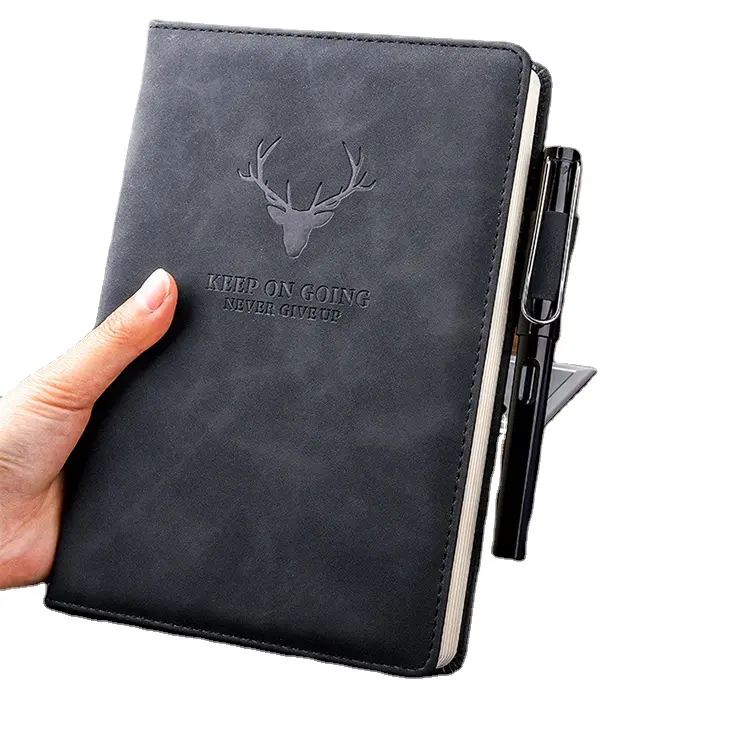 Cuaderno A5 con estampado de cabeza de ciervo, suministros escolares con logotipo personalizado, Bloc de notas para negocios, oficina y trabajo