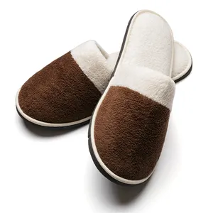 Luxury Coral Fleece Hotel Slipper Bathroom SPA Guestroom Home Wholesale Disposable Hotel Slipper