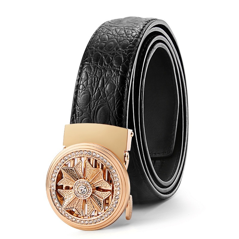High Quality  Wholesale Man Automatic  Leather Embossed Belt