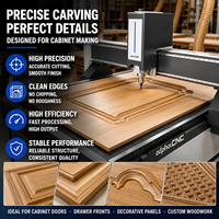 Machine de fraisage CNC 3 axes robuste et économique pour le bois, modèle 1325 Gantry Sculpture, table 1212 (4x8, 5x10) pour le travail du bois MDF