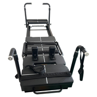Machine de Pilates Reformer en acier durable pour usage commercial en salle de sport avec rail de roulement silencieux et cuir de couleur personnalisée
