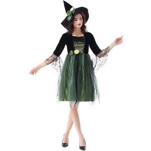 Disfraz de Halloween para fiesta, elfo verde, araña oscura, bruja, vestido hinchado, disfraz de actuación de personaje de <span class=keywords><strong>película</strong></span> para Halloween - Product Image 4