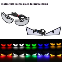Universal LED Devil Eyes Systèmes d'éclairage de moto 6000K Température de couleur Cross-Border Triangulaire Plaque d'immatriculation Vis Lumière
