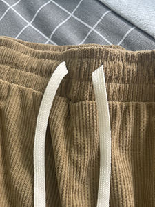 Men's Corduroy <strong>Pants</strong> Elastic Waist Drawstring <strong>Harem</strong> <strong>Pants</strong> Fashion Loose Casual Long Trousers With 4 Pockets Straight Sweatpants - Product Image 5