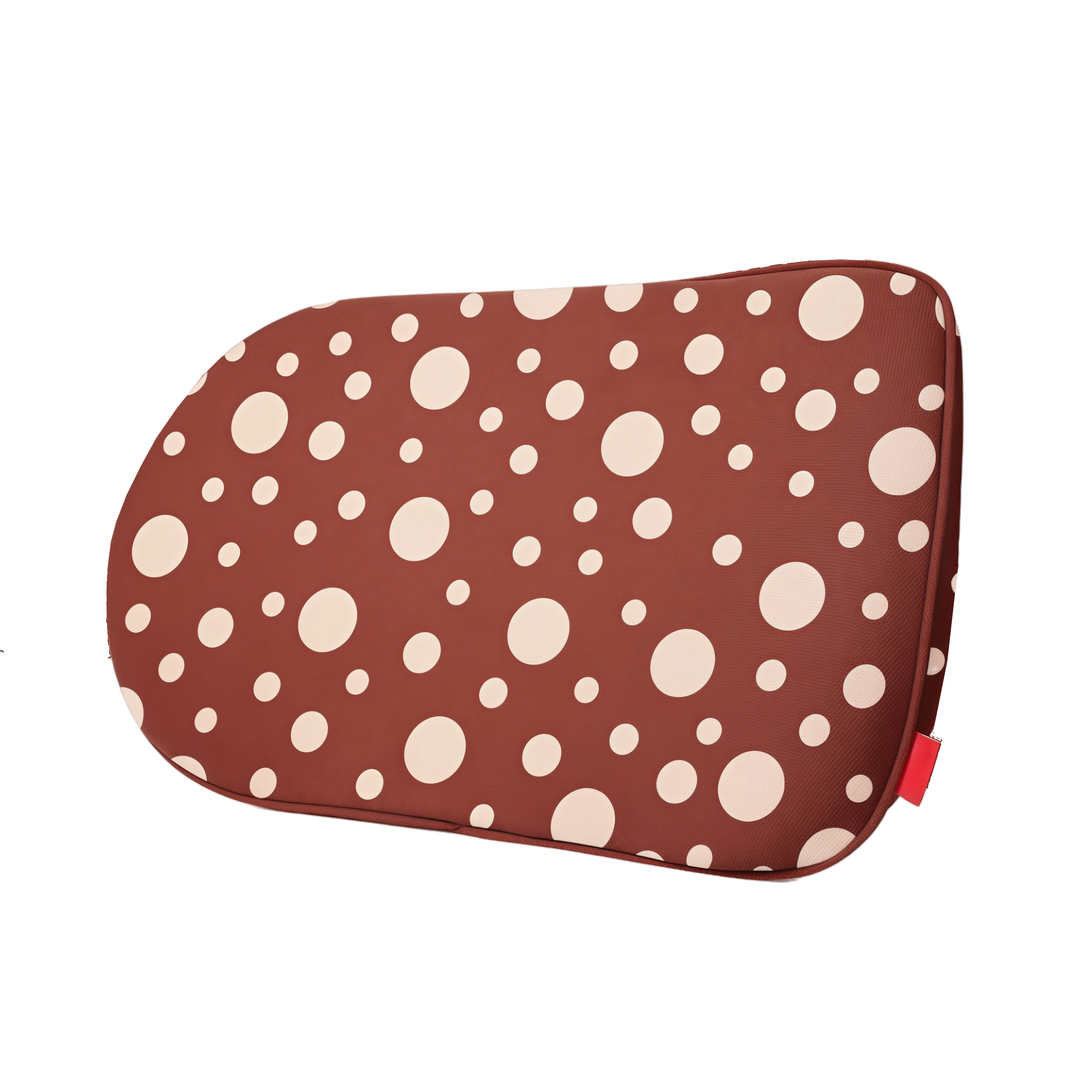 Coussin de taille à pois marron + blanc