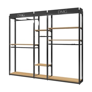 Présentoir de <span class=keywords><strong>Magasin</strong></span> de Vêtements pour Hommes en Fer Forgé, Décoration de Boutique Tendance, Étagère de Supermarché, Porte-Présentoirs au Sol Métallique - Product Image 5