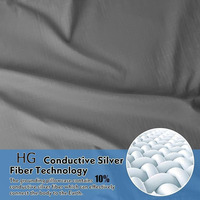 Drap de lit conducteur de mise à la terre en fibre d'argent 5% draps en coton biologique