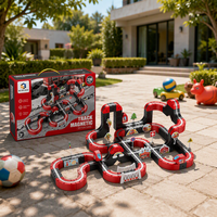 Kit de construction de circuit de train électrique à batterie au lithium avec 156 pièces, blocs de piste à engrenages en plastique STEM, jouet éducatif de puzzle de construction