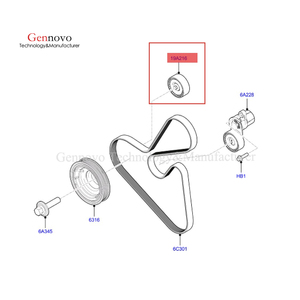 1761931 CM5Q-19A216-AB Gennovo OEM Premium ricambi Auto per <span class=keywords><strong>Ford</strong></span> Fiesta Focus grande <span class=keywords><strong>C</strong></span>-<span class=keywords><strong>MAX</strong></span> Tourneo collegare cinghia tenditore puleggia - Product Image 4