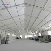 Tente industrielle durable de stockage de grande envergure de couverture de PVC d'entrepôt commercial résistant de 600 carrés avec des portes de murs
