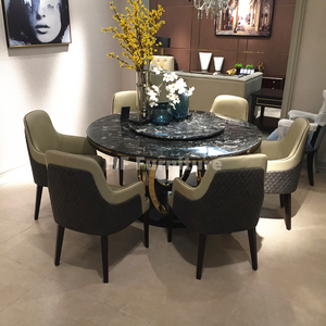 Hot Sale Modern <strong>Dining</strong> Room Round <strong>Dining</strong> <strong>Table</strong> Luxury <strong>Dining</strong> <strong>Table</strong> <strong>Set</strong> for 6 - Product Image 1