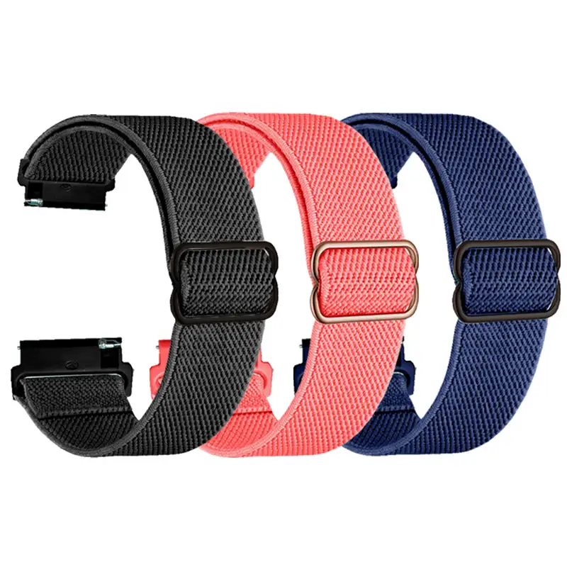 Newest 20mm 22mm Nylon elastic Loop Sport Watch Band Strap for amazfit Pace Stratos 2 2S Smart Watch Band