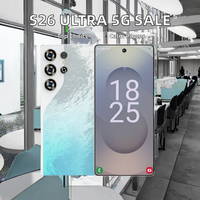 Smartphone Android 15 S26 Ultra 7,3 pouces en promotion, débloqué 4G/5G, double carte, appareil photo arrière 108MP, processeur Deca Core Snapdragon série 800