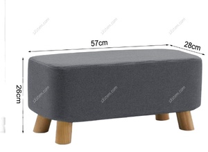 Modern Paper Upholstered Square Footstool <strong>Small</strong> Ottoman <strong>Pouffe</strong> for Living Room Bedroom Hotel Hospital Use - Product Image 1
