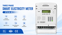 Compteur d'énergie intelligent prépayé triphasé Yangxu STE 38-G STS 100A Classe 1.0 IP54 avec écran LCD 0-999.9kWh, double mode, sécurité