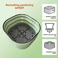 Jardinera Modular de Metal Elevada, de Acero Galvanizado, para Vegetales y Hierbas, Diseño de Esquinas Redondeadas, Fácil Montaje DIY