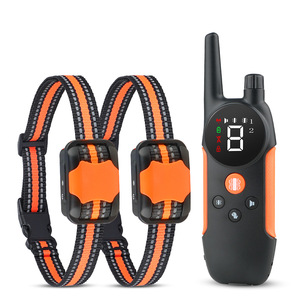 Collar de entrenamiento para perros Tian Zhe con doble vibración, antiladridos, equipo de entrenamiento individual para mascotas, negro y naranja - Product Image 2