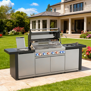 Brûleurs de barbecue commerciaux préfabriqués DIY pour cuisinière à flamme, inserts d'appareils de cuisine extérieure, armoire d'évier de cuisine extérieure - Product Image 1