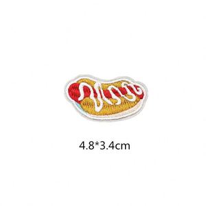 Hot Selling Iron-On Patches Embroidered Simulation Hot Dog Hamburger Snack Pizza-Popular Snack Patches - Product Image 3