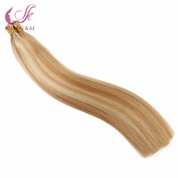 Extensions de cheveux naturels Remy vierges à double trame, qualité 12A chinoise, personnalisables en couleur, pour tissage, vente en gros