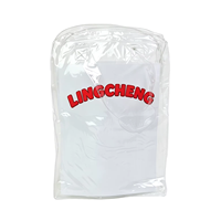 Sac de rangement cosmétique transparent en PVC durable et personnalisé, anti-poussière, imperméable, avec fermeture éclair et poignée de transport pour vêtements et tissus