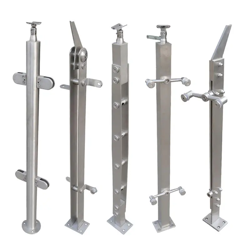 Aço inoxidável railing post uso para Balcony Cable Railing Clip Glass Corrimão Bracket aço inoxidável railing post